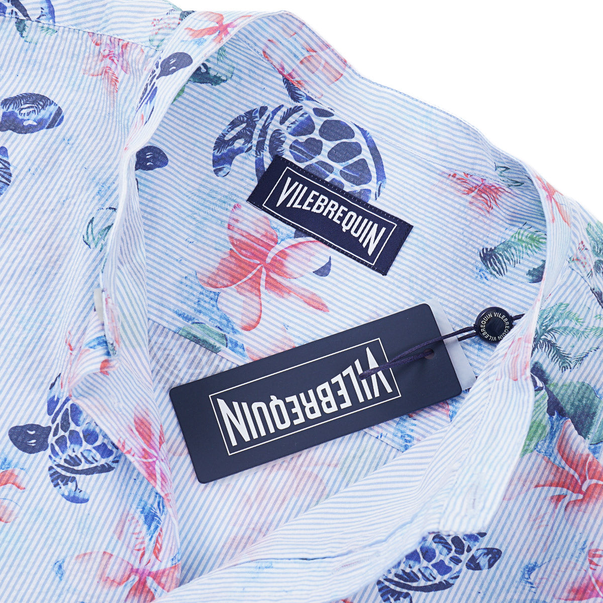 Vilebrequin Printed Seersucker Cotton Shirt