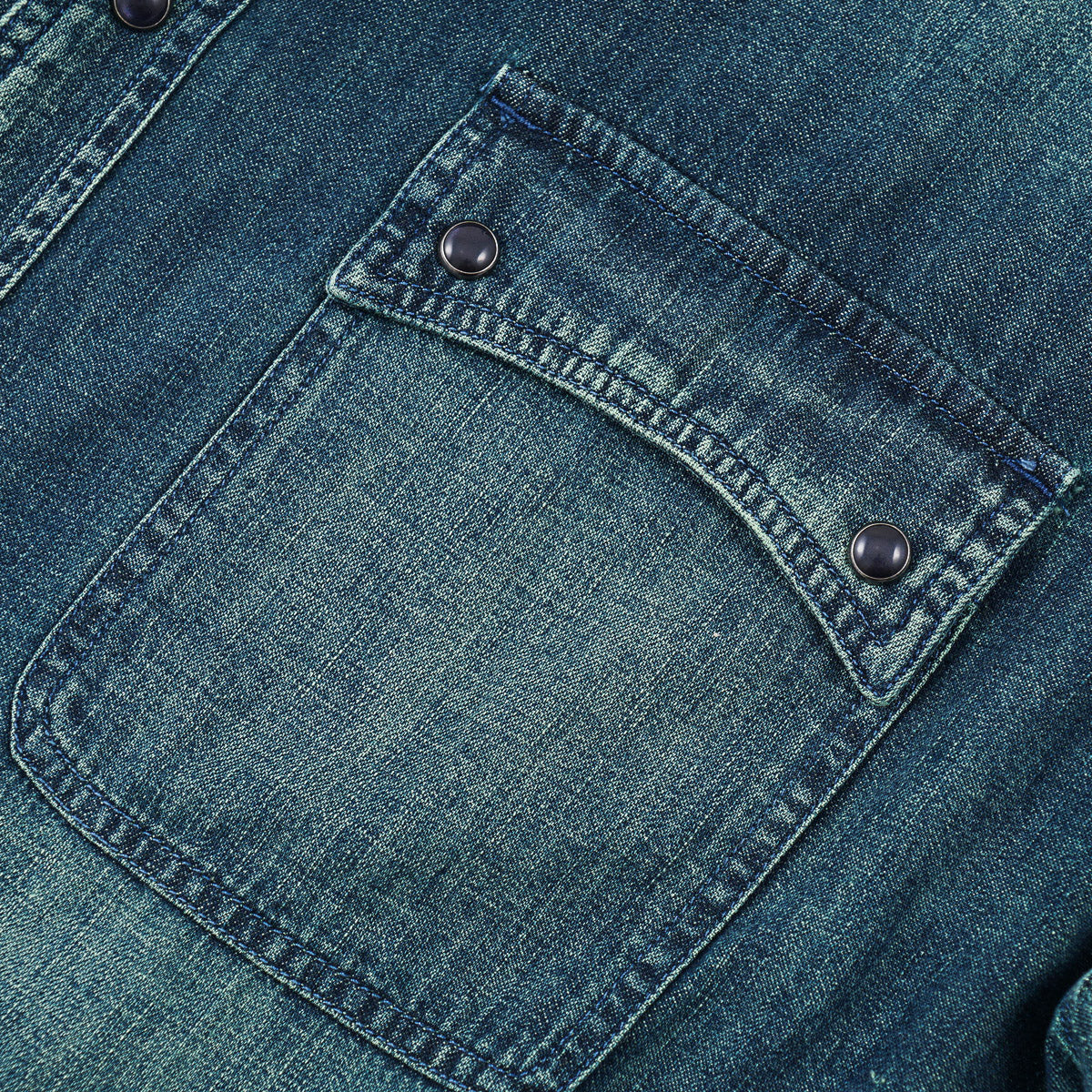 Vilebrequin Denim Snap-Front Shirt