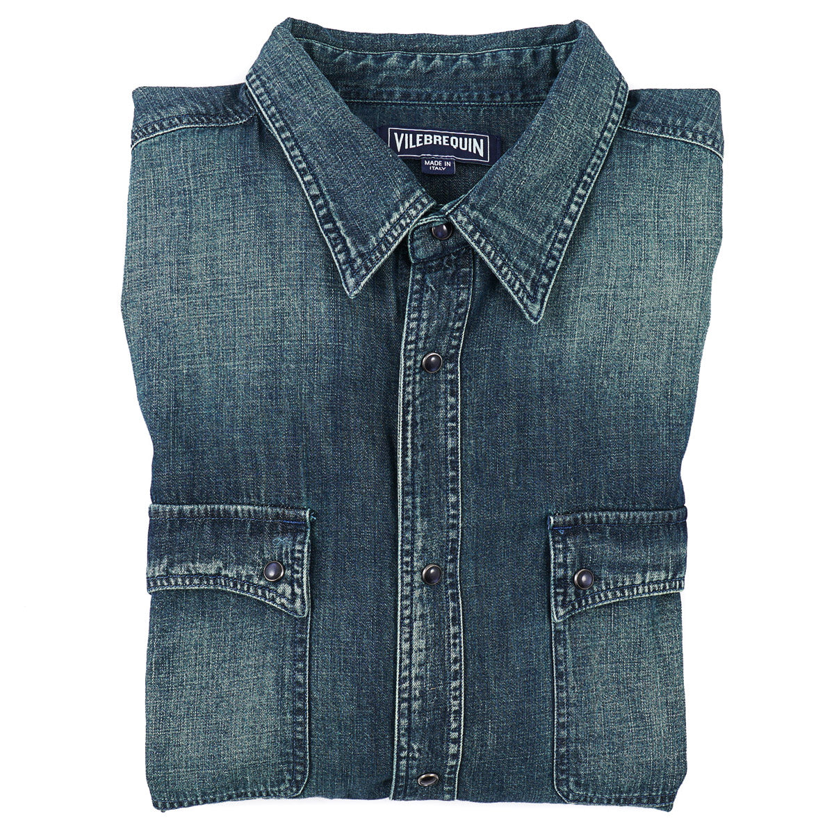 Vilebrequin Denim Snap-Front Shirt