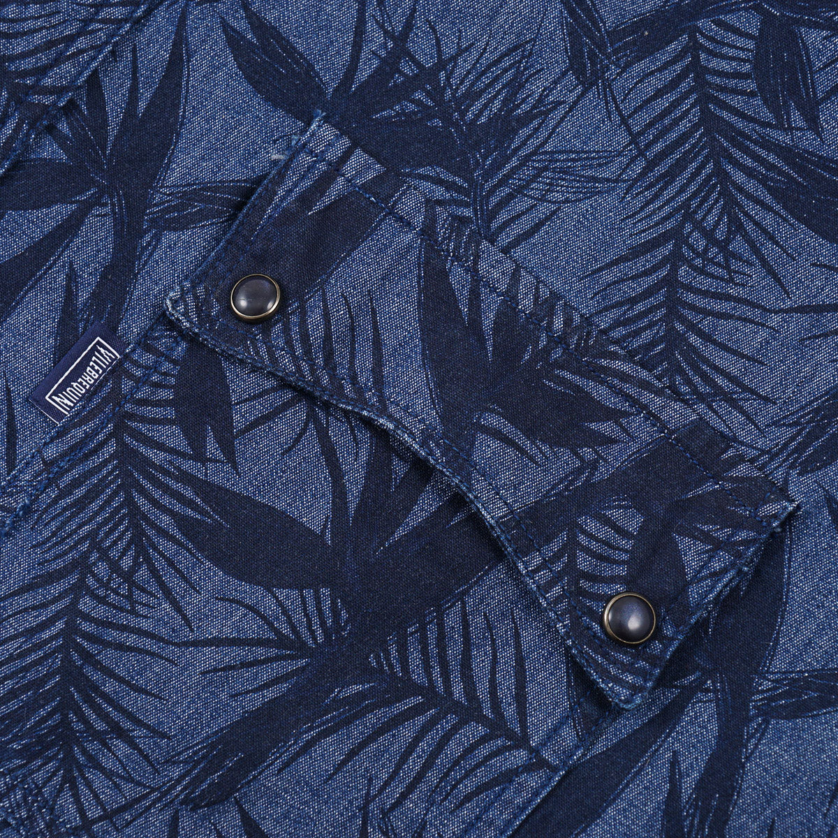 Vilebrequin Printed Chambray Snap-Front Shirt