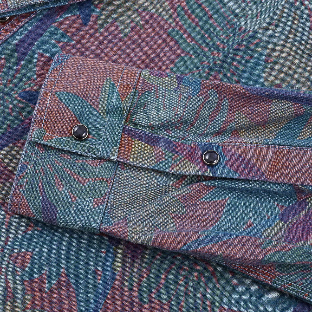 Vilebrequin Printed Chambray Snap-Front Shirt