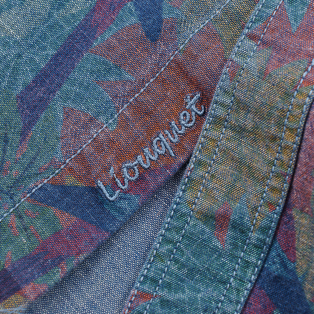 Vilebrequin Printed Chambray Snap-Front Shirt