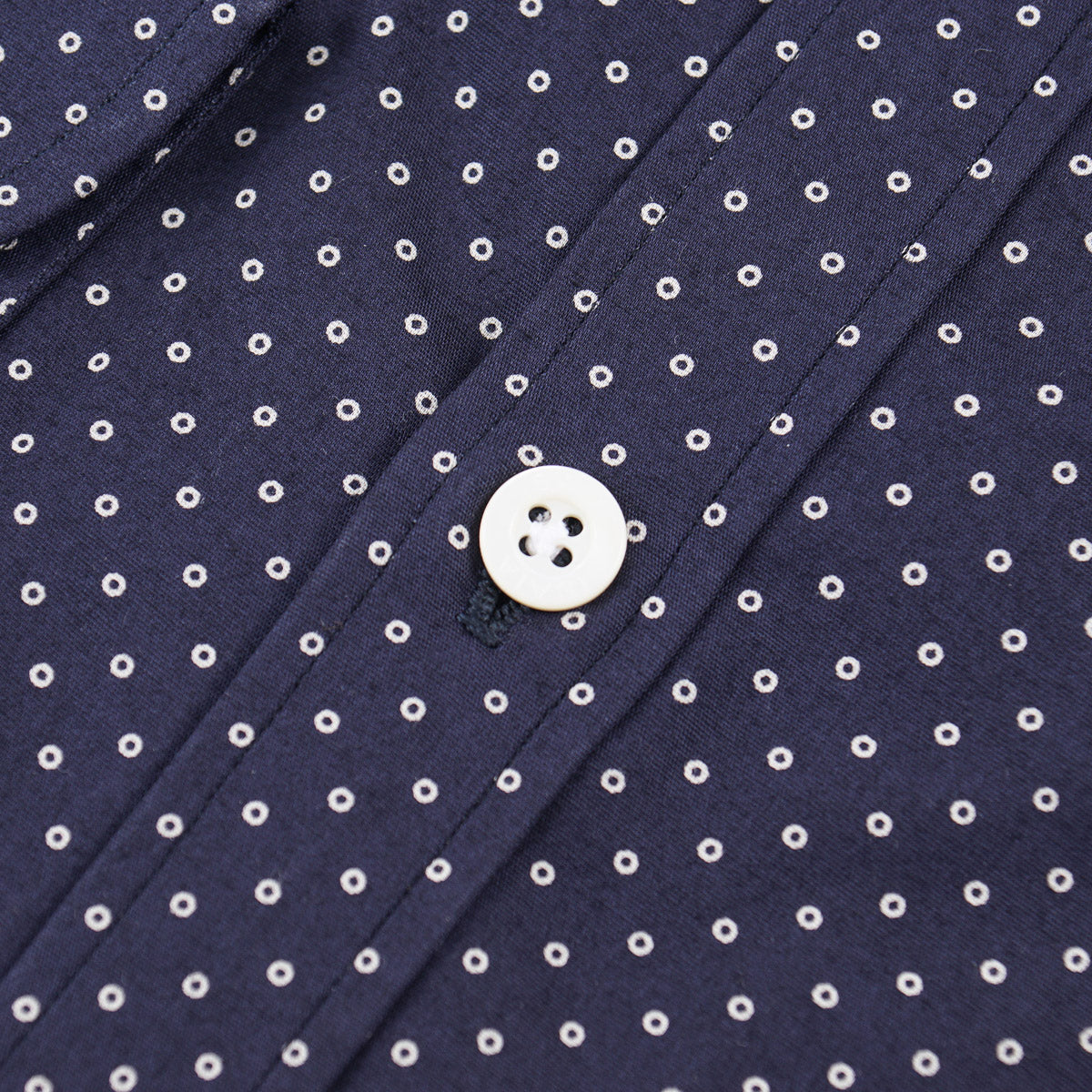 Isaia Jacquard Print Cotton Shirt