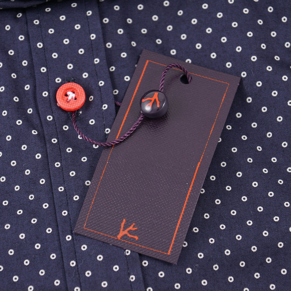 Isaia Jacquard Print Cotton Shirt