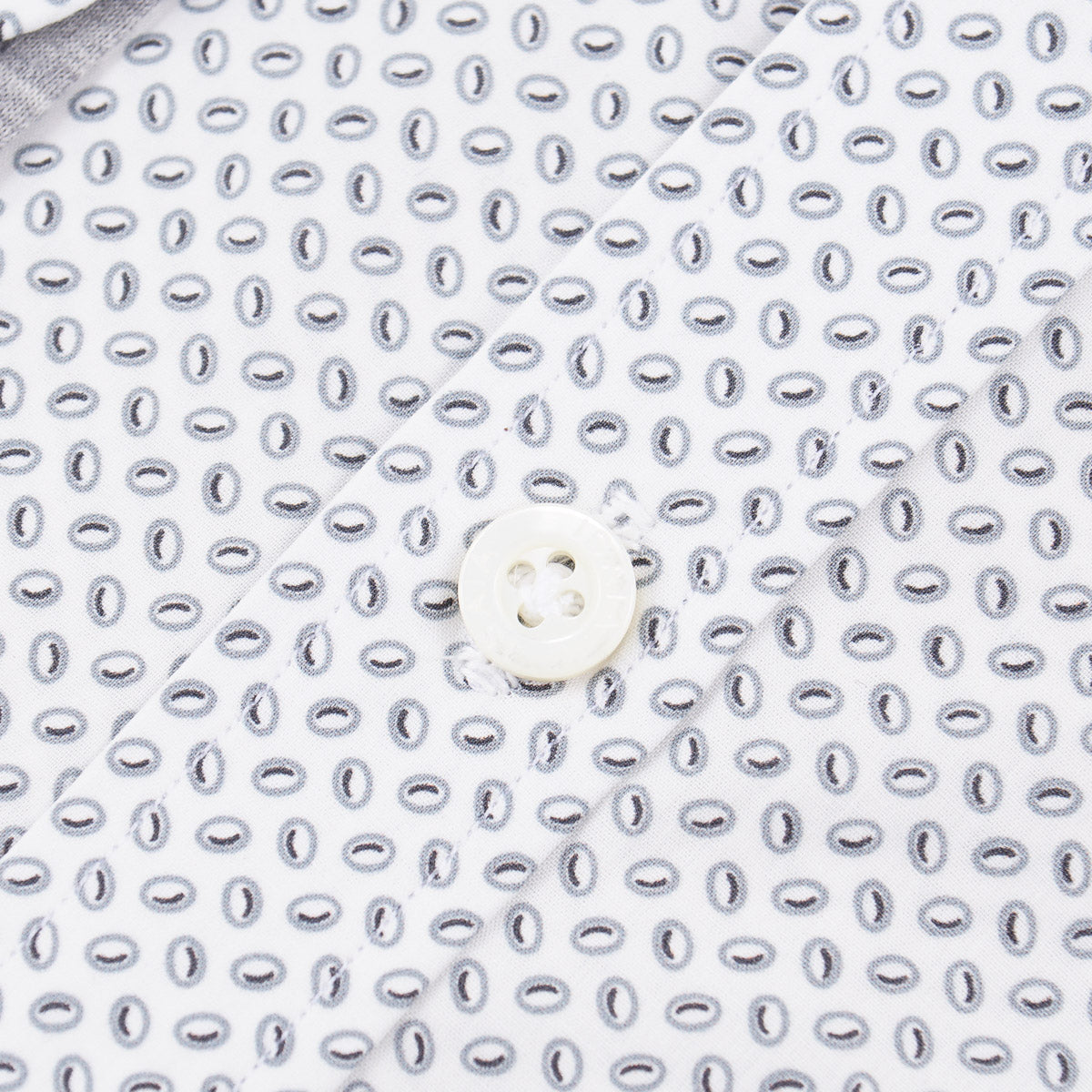 Isaia Jacquard Print Cotton Shirt