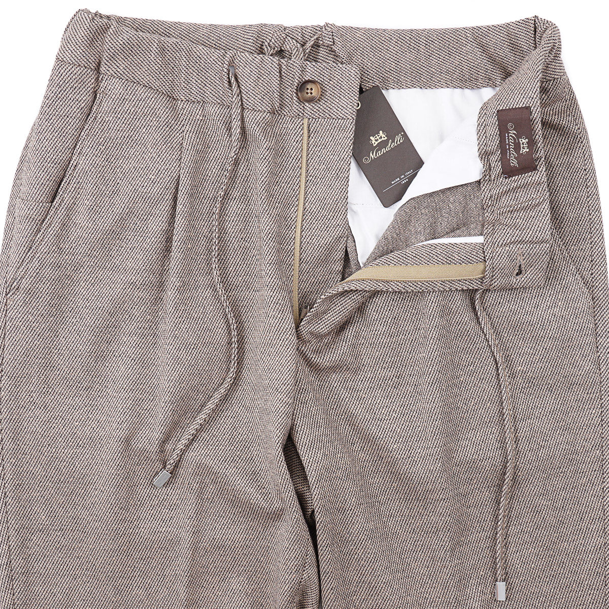 Enrico Mandelli Jersey Linen-Cotton Pants