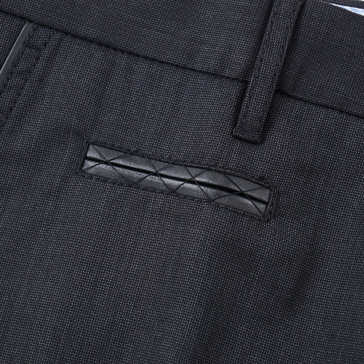 Stefano Ricci Wool Pants with Leather Details