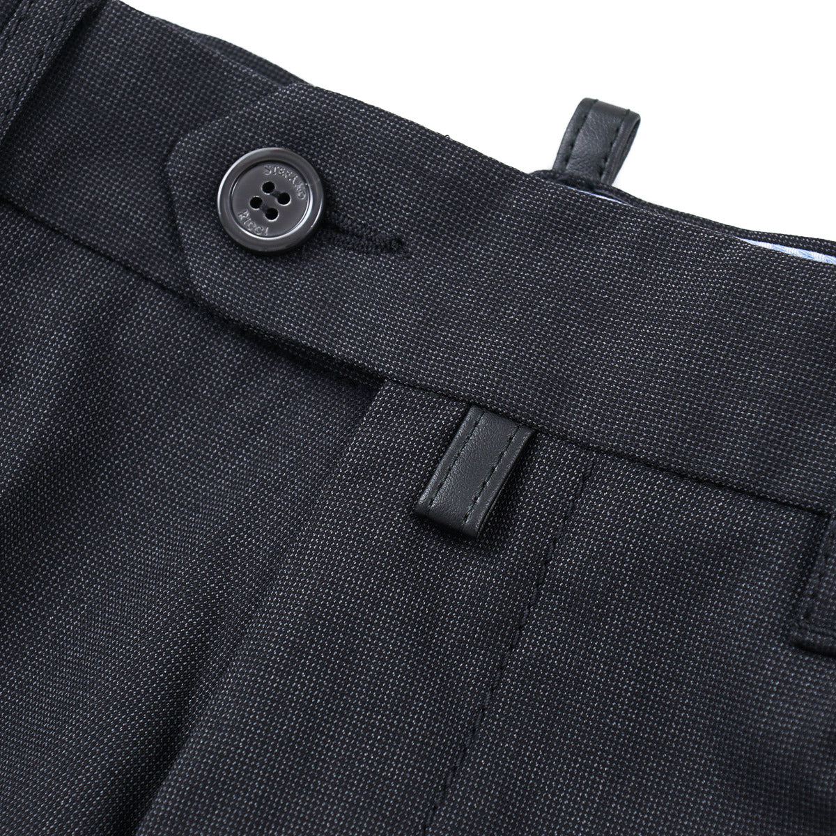 Stefano Ricci Wool Pants with Leather Details