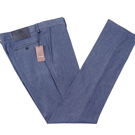 Stefano Ricci Cotton Pants with Leather Details - Top Shelf Apparel