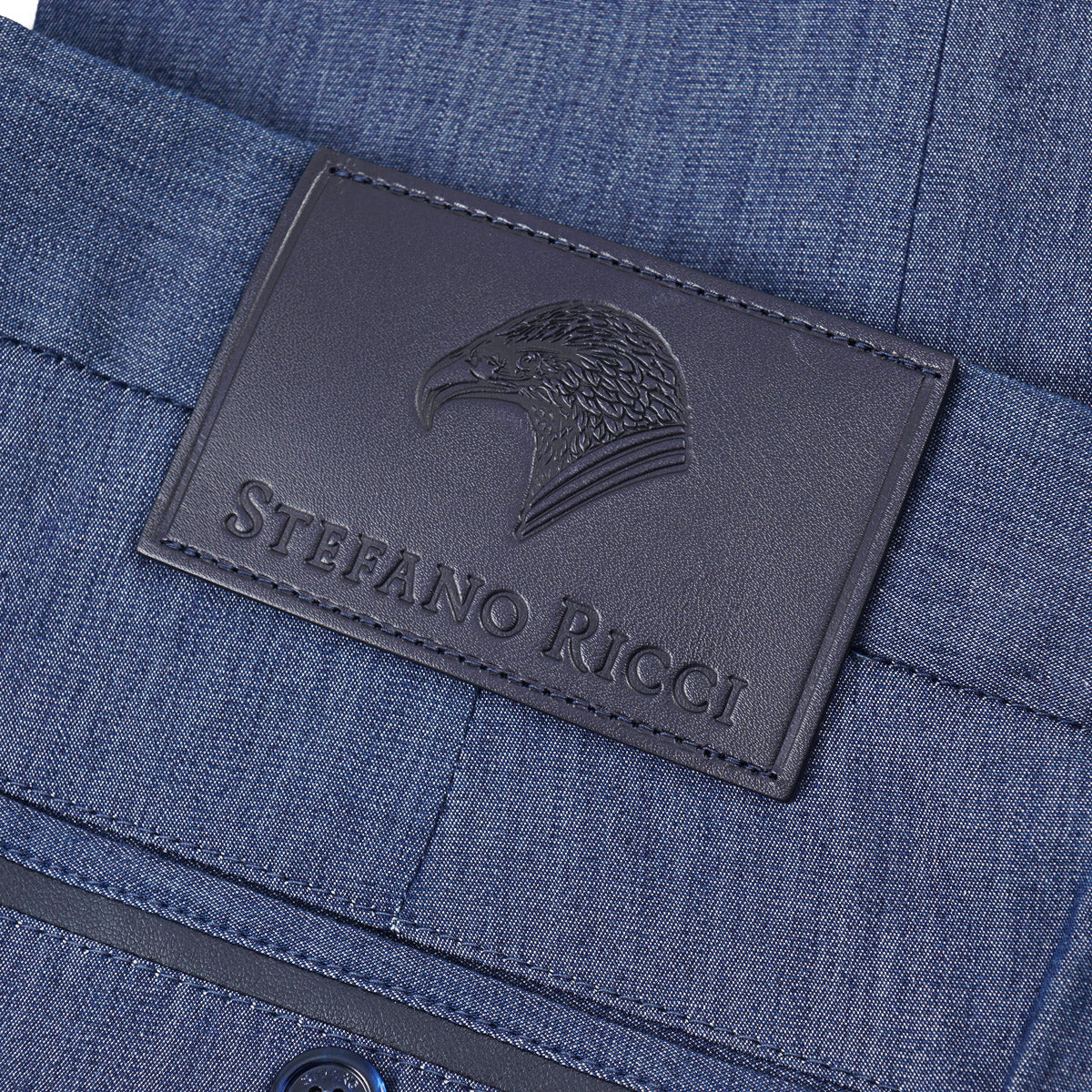 Stefano Ricci Cotton Pants with Leather Details