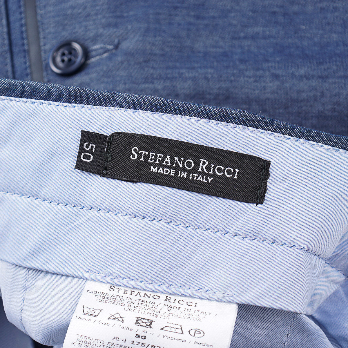Stefano Ricci Cotton Pants with Leather Details