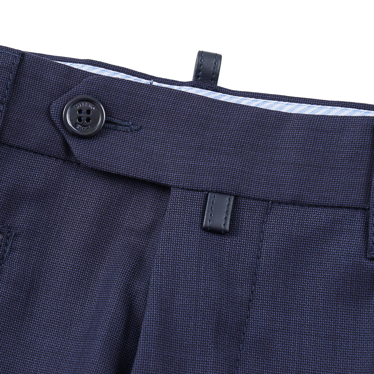 Stefano Ricci Wool Pants with Leather Details