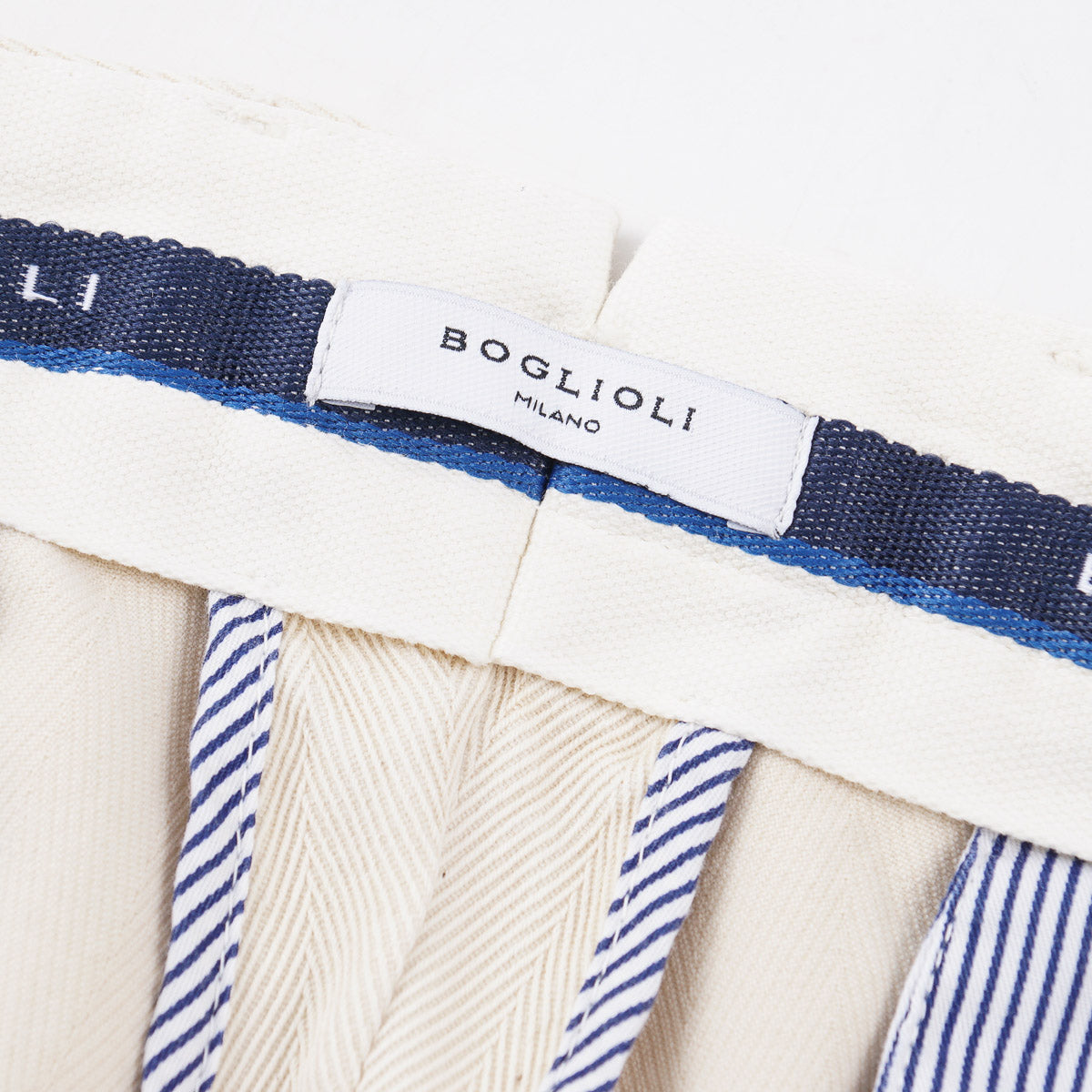 Boglioli Herringbone Cotton-Silk Pants - Top Shelf Apparel