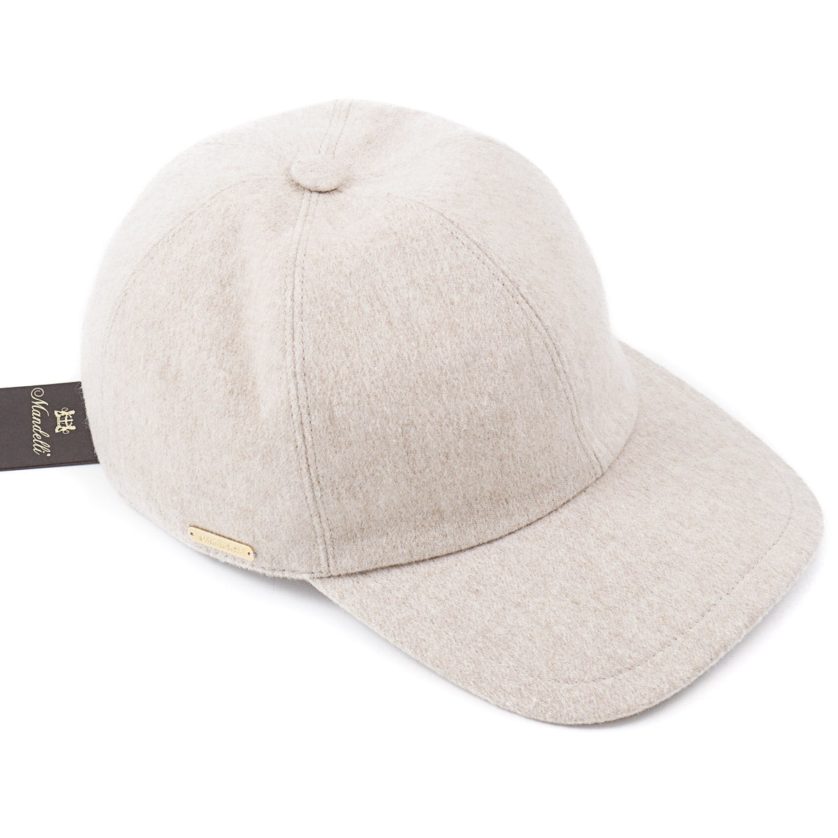 Enrico Mandelli Flannel Cashmere Baseball Cap