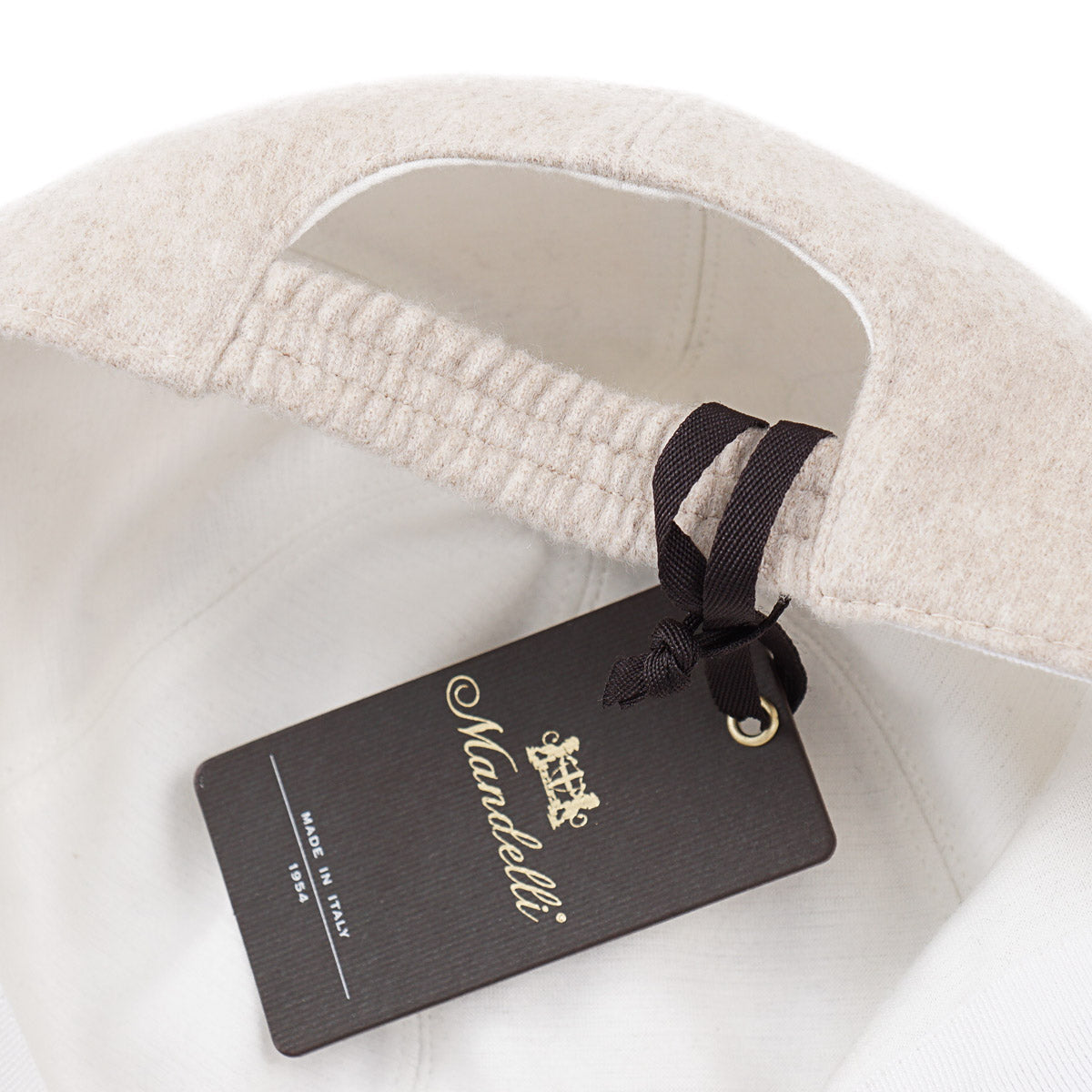 Enrico Mandelli Flannel Cashmere Baseball Cap