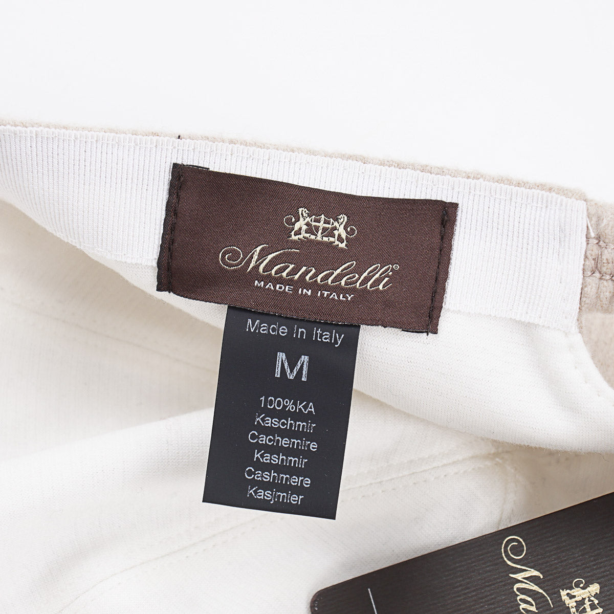 Enrico Mandelli Flannel Cashmere Baseball Cap