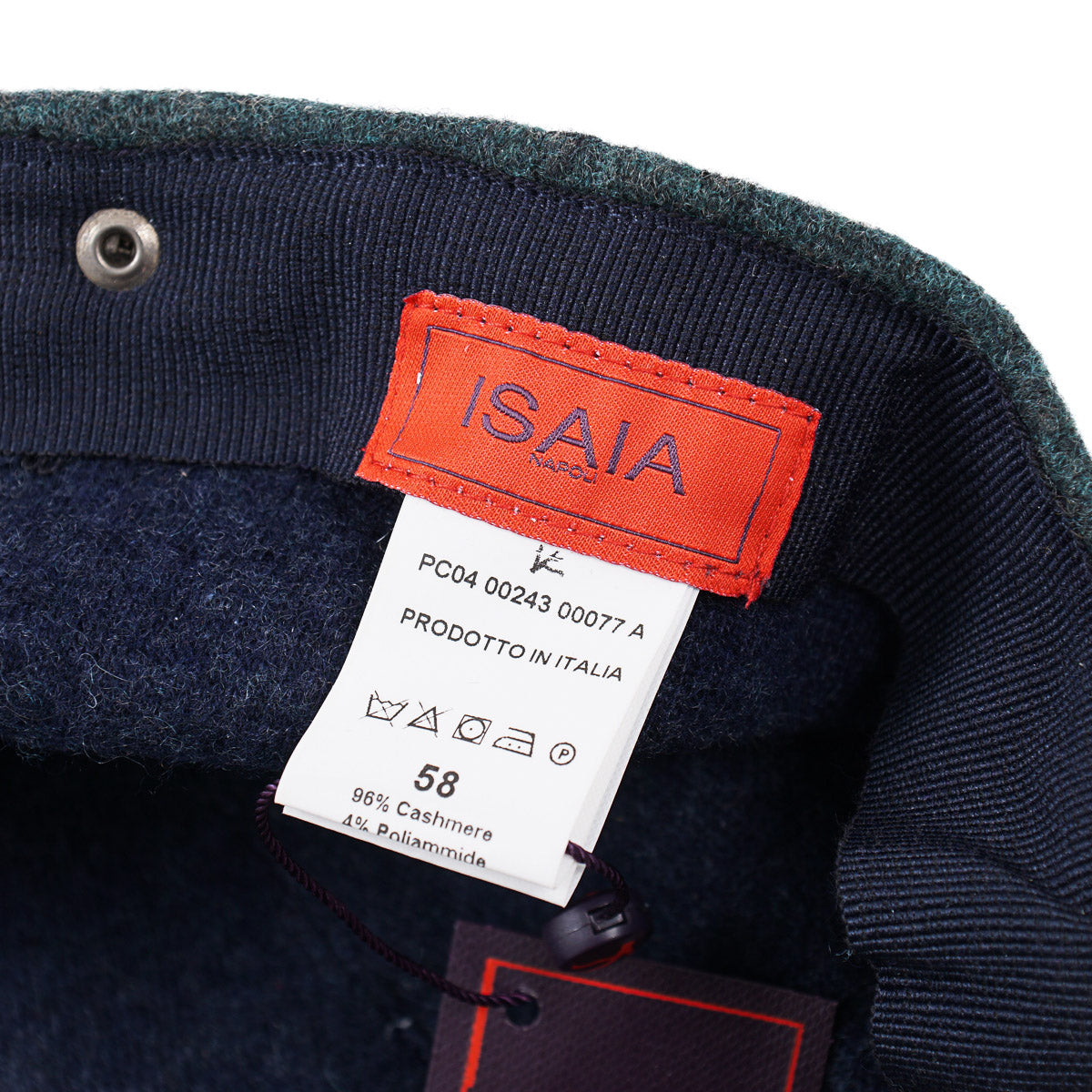 Isaia Flannel Cashmere Baseball Cap