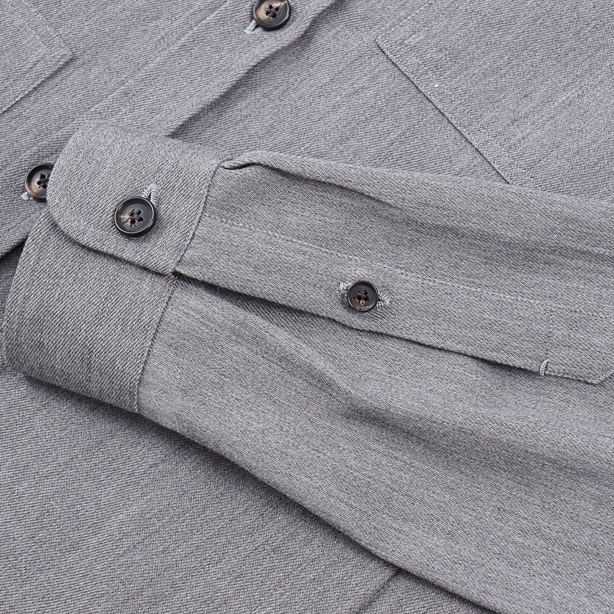 Isaia Wool-Cotton 'Denim' Overshirt - Top Shelf Apparel