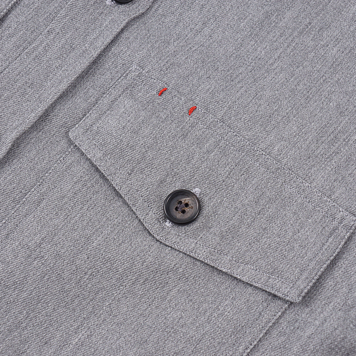 Isaia Wool-Cotton 'Denim' Overshirt - Top Shelf Apparel