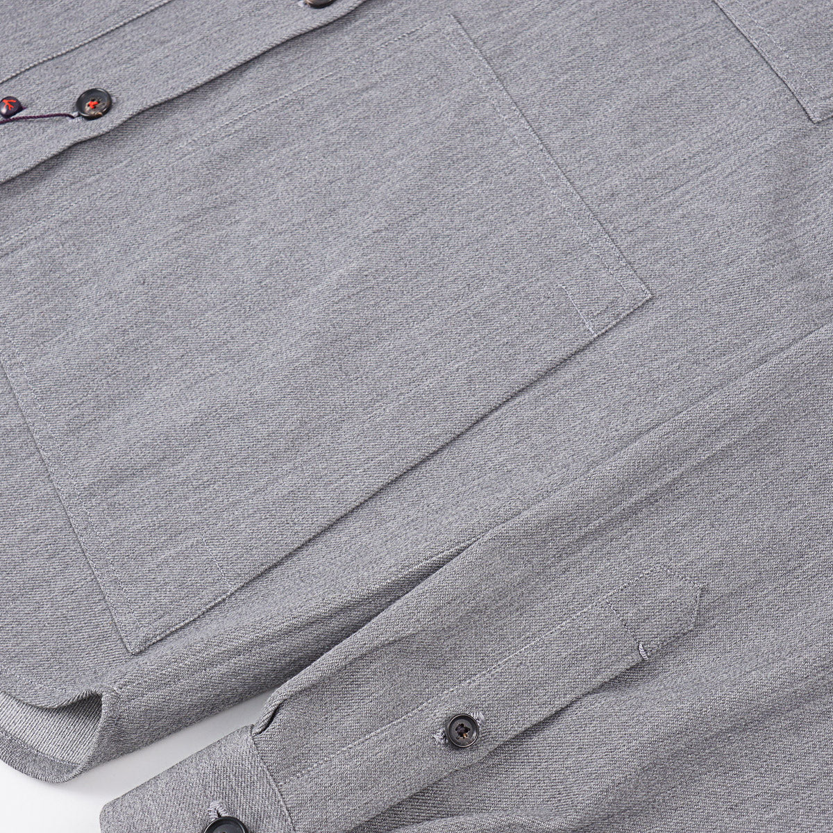 Isaia Wool-Cotton 'Denim' Overshirt - Top Shelf Apparel