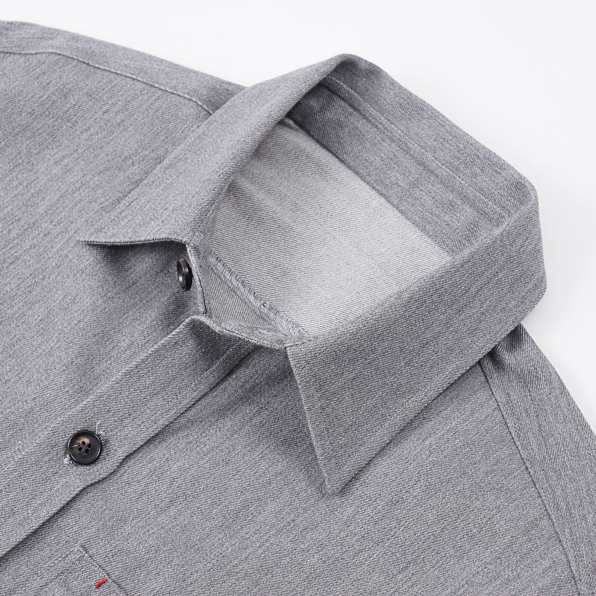 Isaia Wool-Cotton 'Denim' Overshirt - Top Shelf Apparel