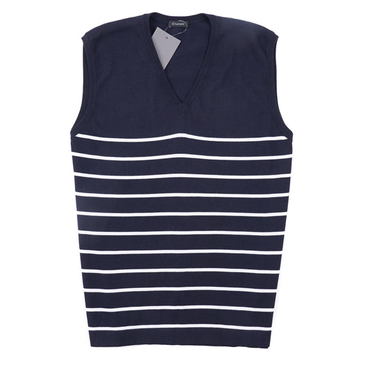 Cruciani Breton Stripe Merino Wool Sweater Vest - Top Shelf Apparel