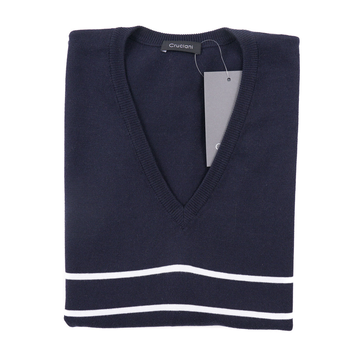 Cruciani Breton Stripe Merino Wool Sweater Vest - Top Shelf Apparel