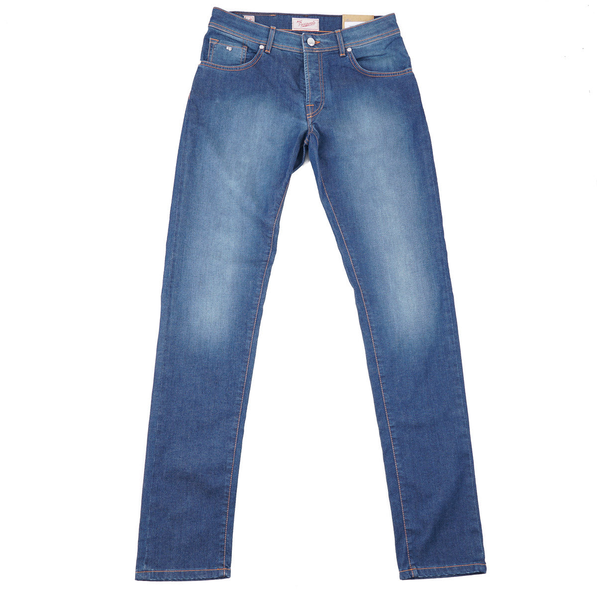 Marco Pescarolo Cotton-Silk Denim Jeans - Top Shelf Apparel