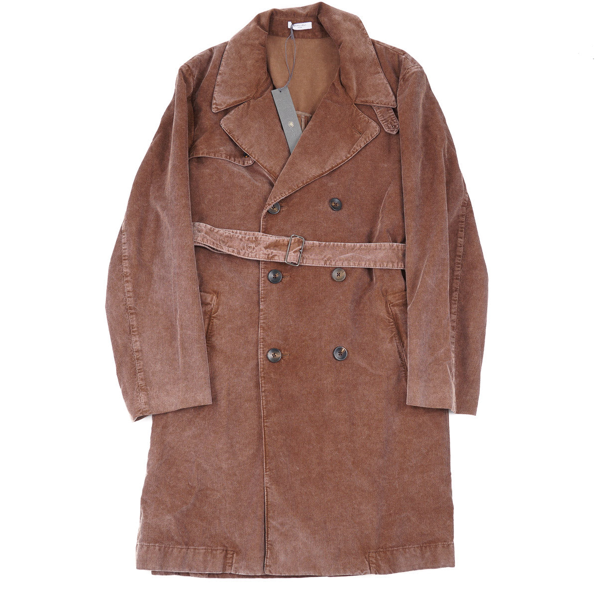 Boglioli Corduroy Cotton Belted Overcoat - Top Shelf Apparel