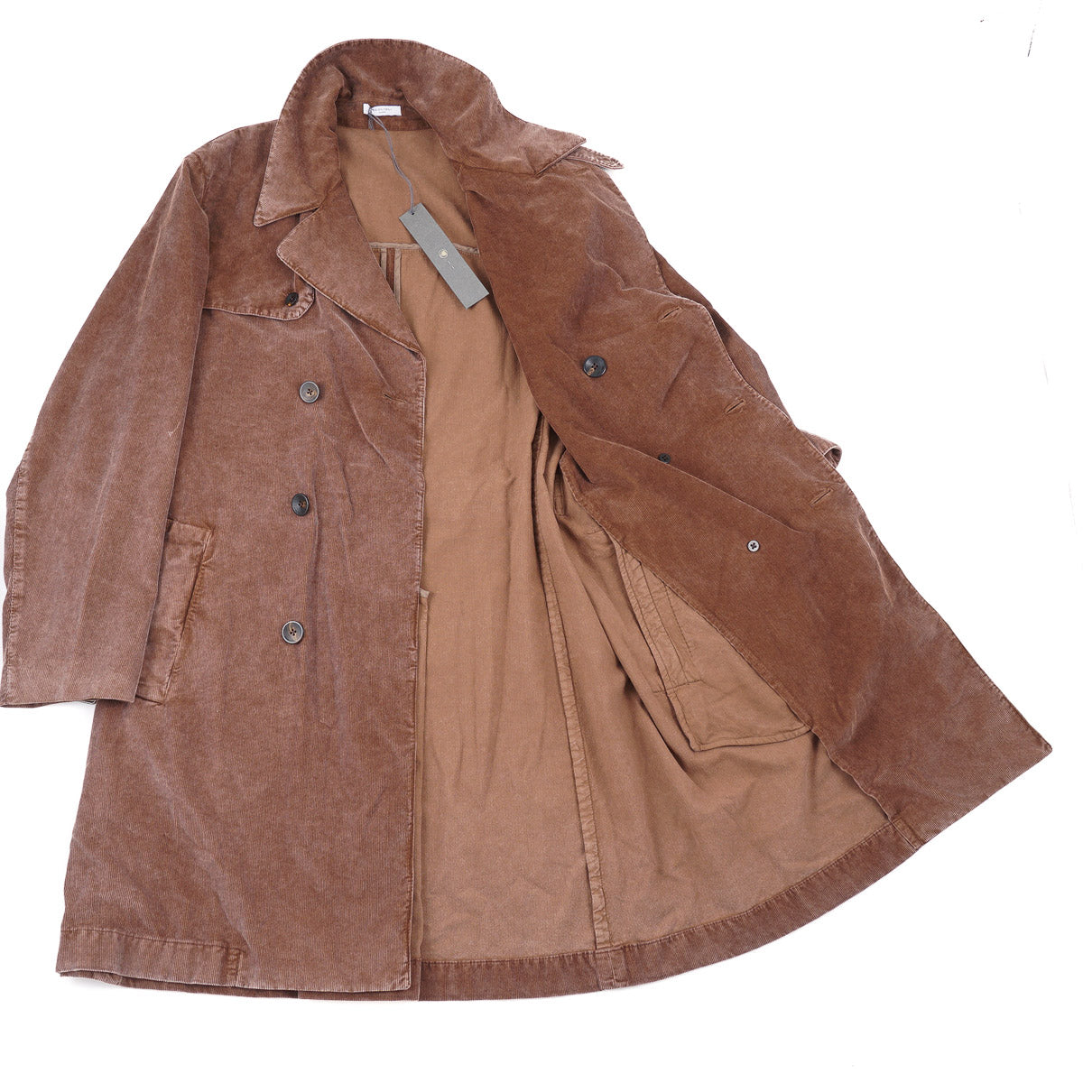 Boglioli Corduroy Cotton Belted Overcoat - Top Shelf Apparel
