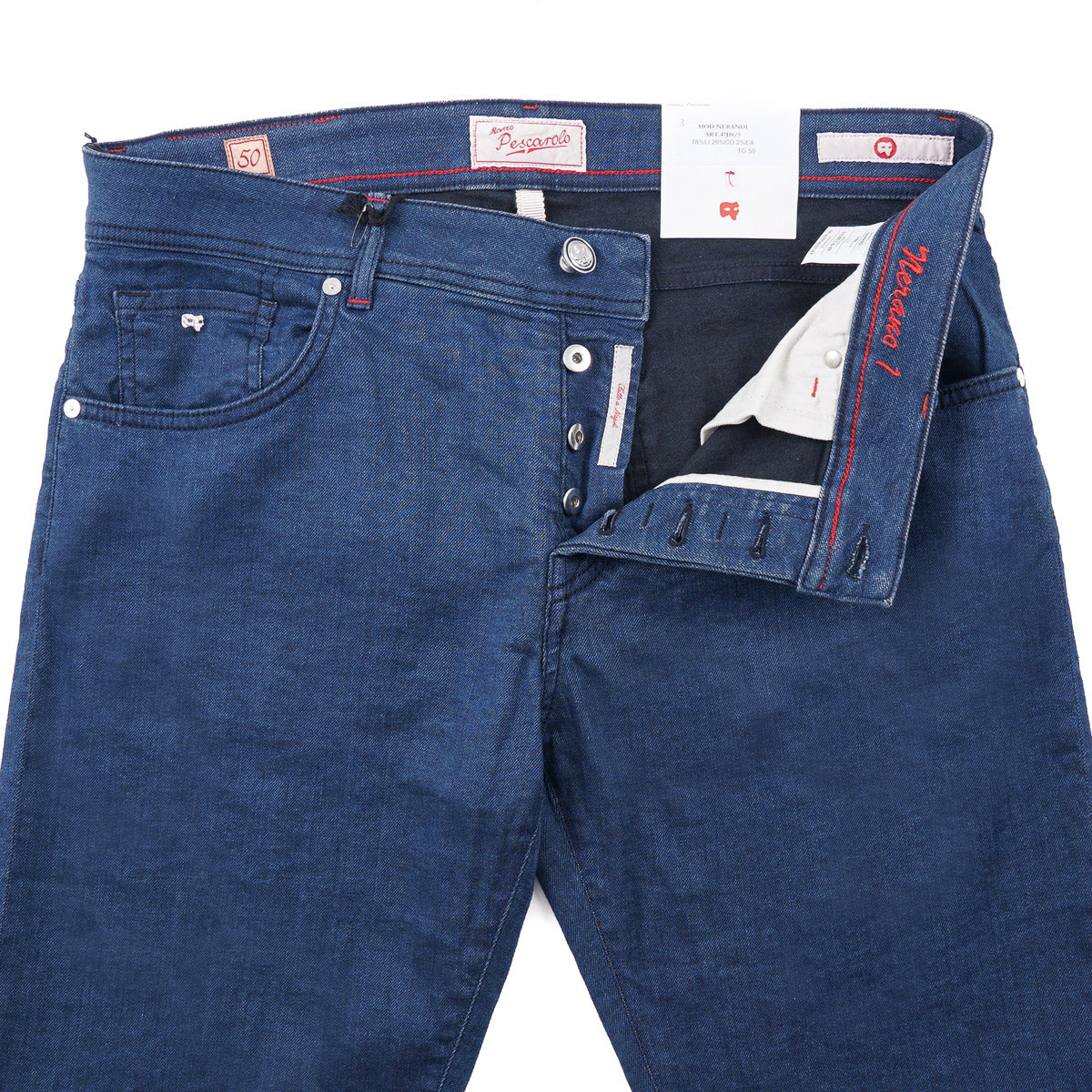 Marco Pescarolo Linen and Cotton Jeans - Top Shelf Apparel