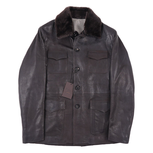Rifugio Lamb Leather Jacket with Shearling Collar - Top Shelf Apparel
