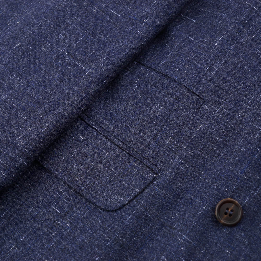 Brunello Cucinelli Blue Melange Wool-Cashmere Sport Coat - Top Shelf Apparel