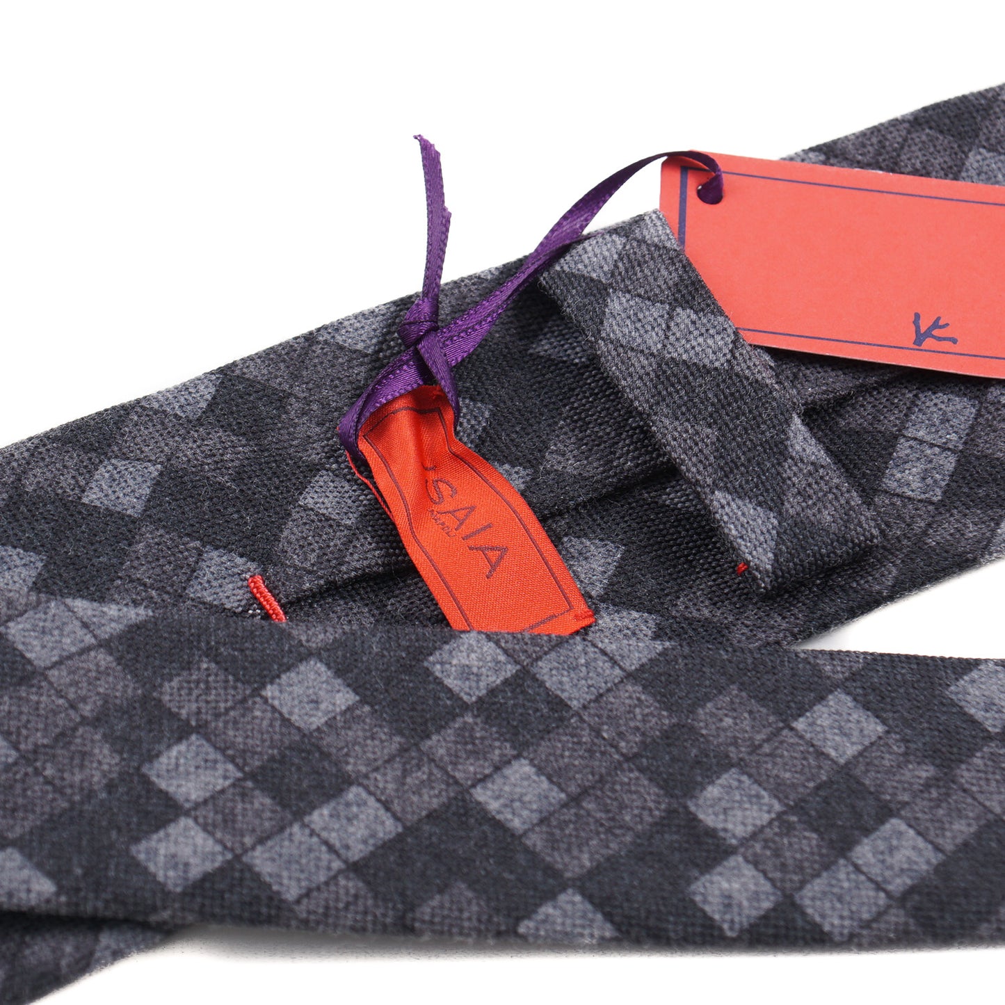 Isaia Check Print Wool and Silk Tie - Top Shelf Apparel