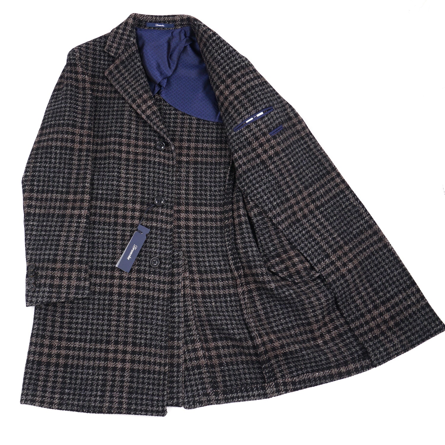 Drumohr Layered Plaid Wool Overcoat - Top Shelf Apparel