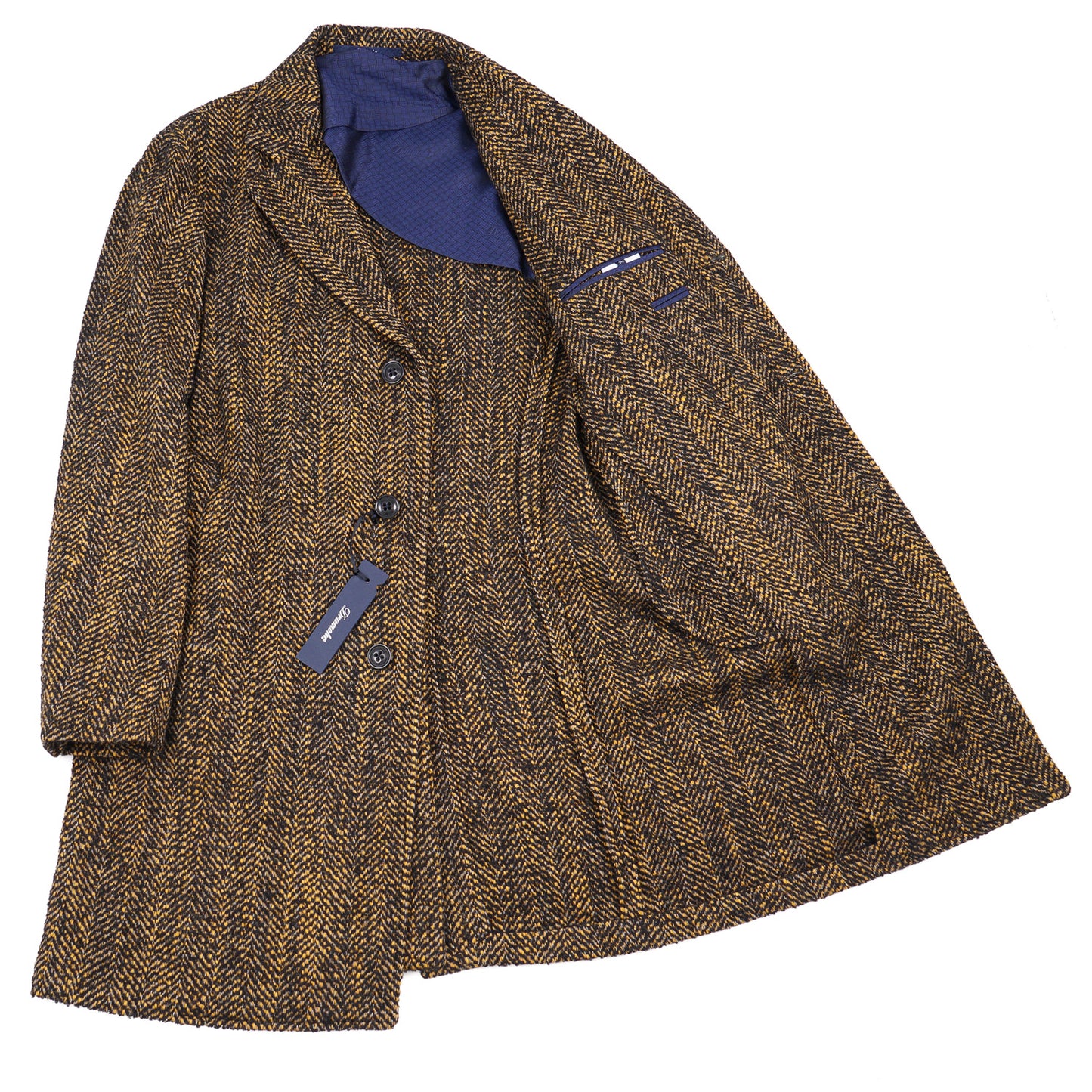 Drumohr Woven Herringbone Wool Overcoat - Top Shelf Apparel