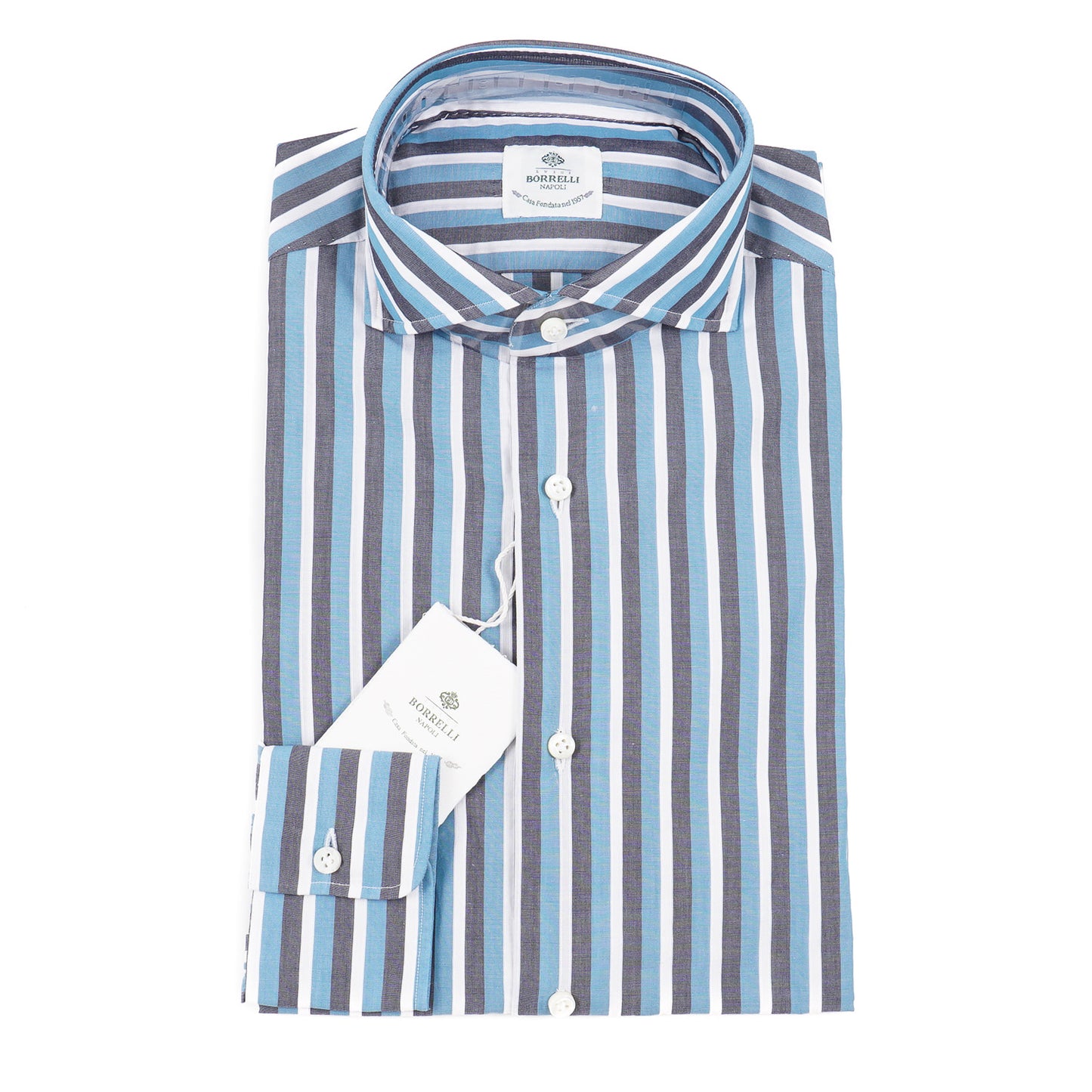 Luigi Borrelli Tailored-Fit Cotton Dress Shirt - Top Shelf Apparel