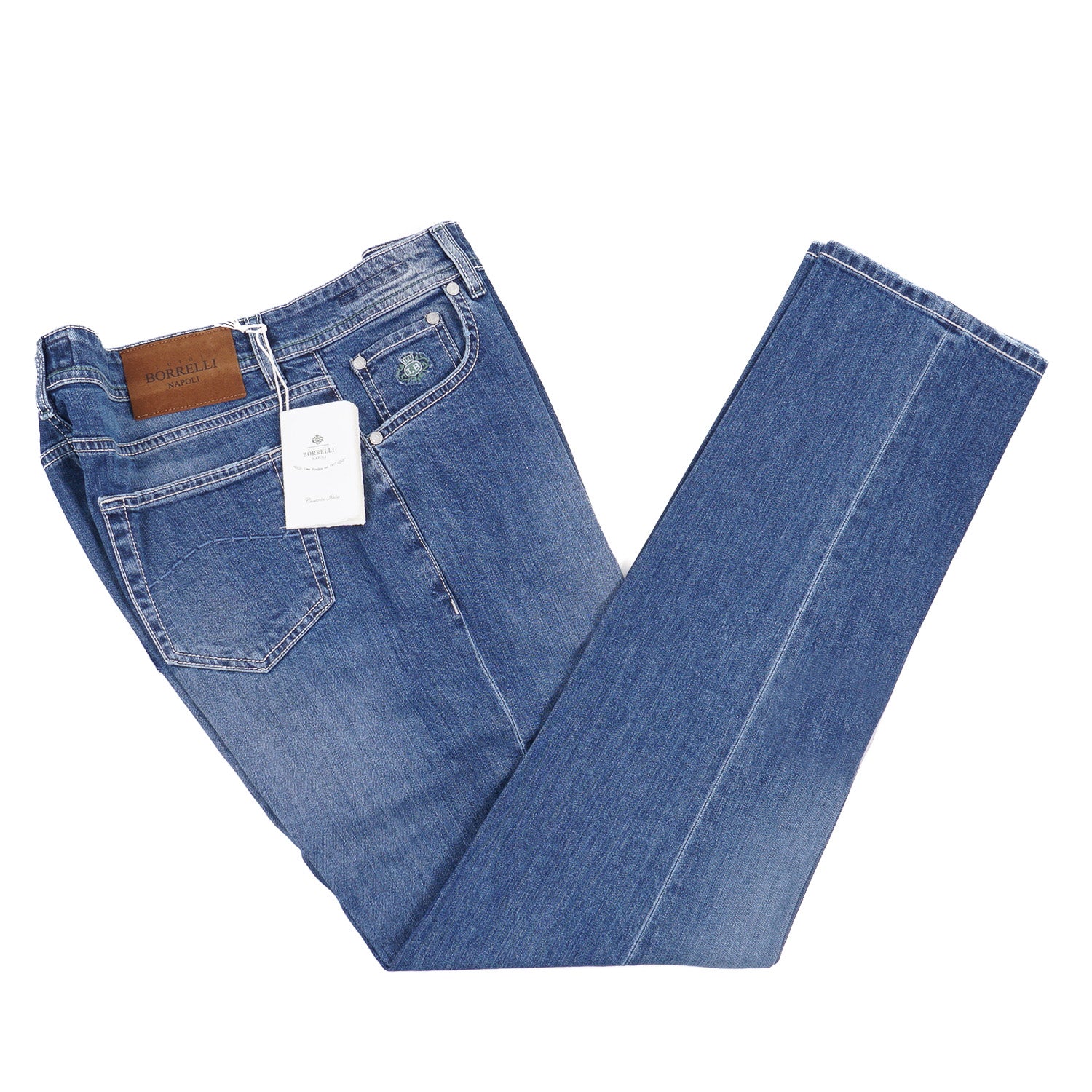 Luigi Borrelli Medium Blue Denim Jeans - Top Shelf Apparel