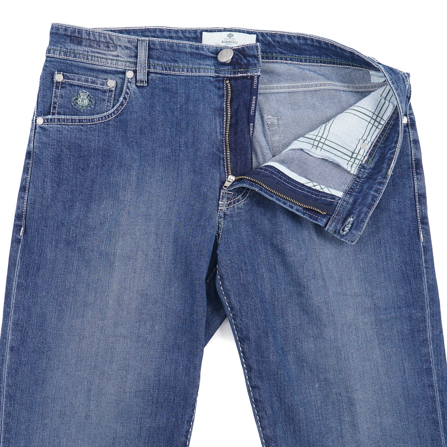 Luigi Borrelli Medium Blue Denim Jeans - Top Shelf Apparel
