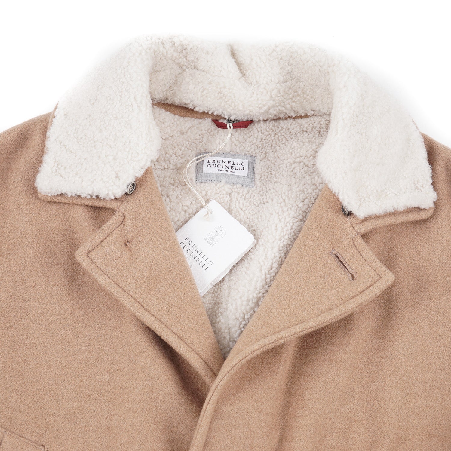 Brunello Cucinelli Cashmere Coat with Shearling Lining - Top Shelf Apparel