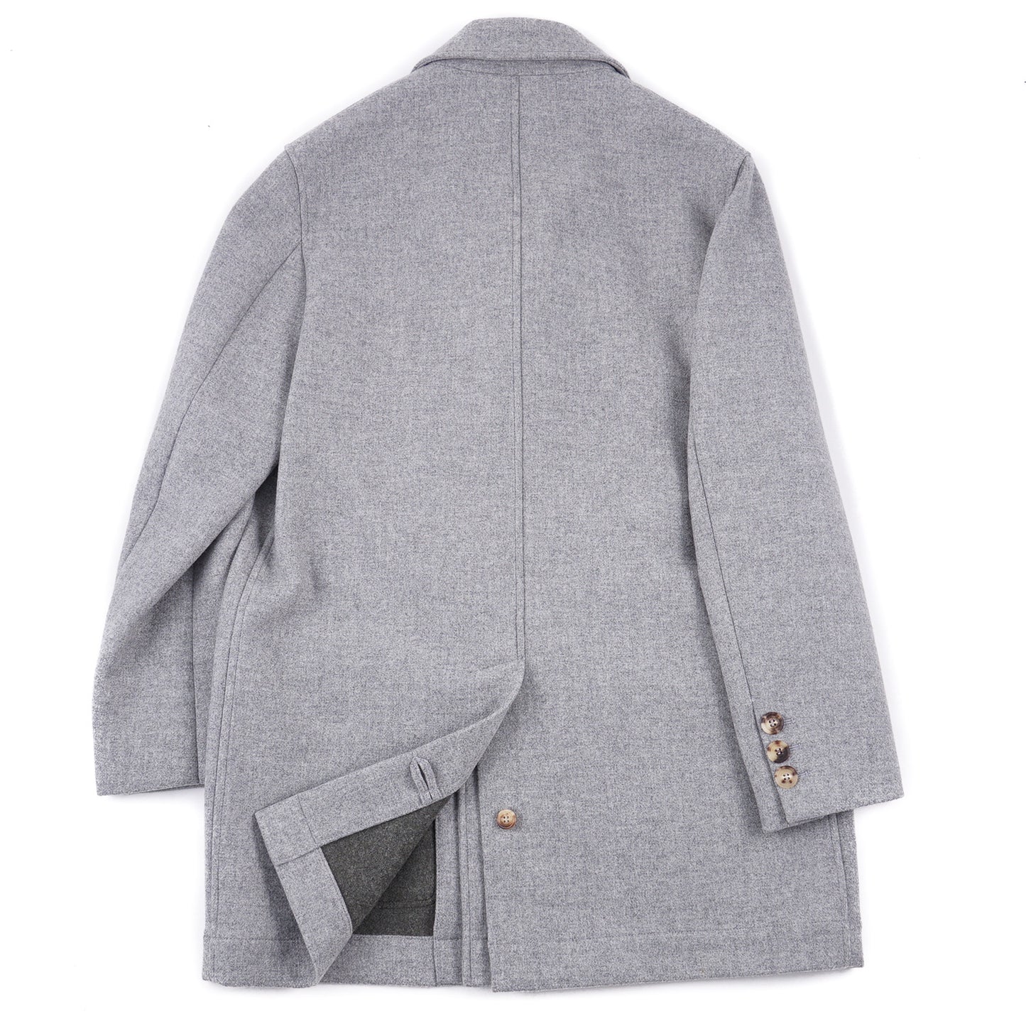 Brunello Cucinelli Light Gray Wool Coat - Top Shelf Apparel