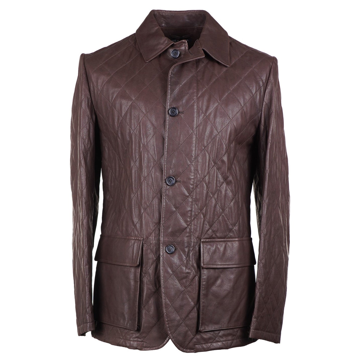 Kiton Quilted Lambskin Leather Jacket - Top Shelf Apparel