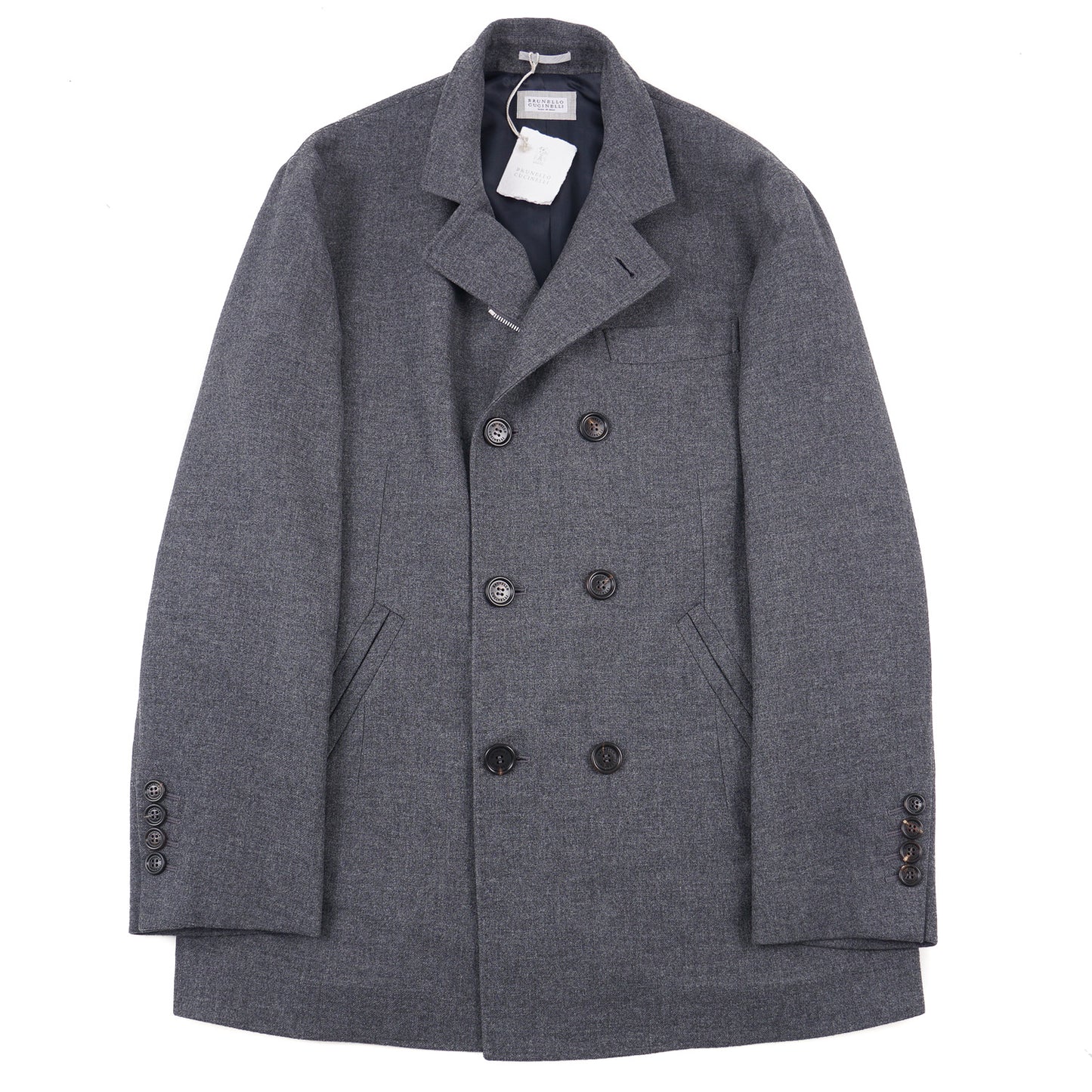 Brunello Cucinelli Mid-Weight Cashmere Peacoat - Top Shelf Apparel