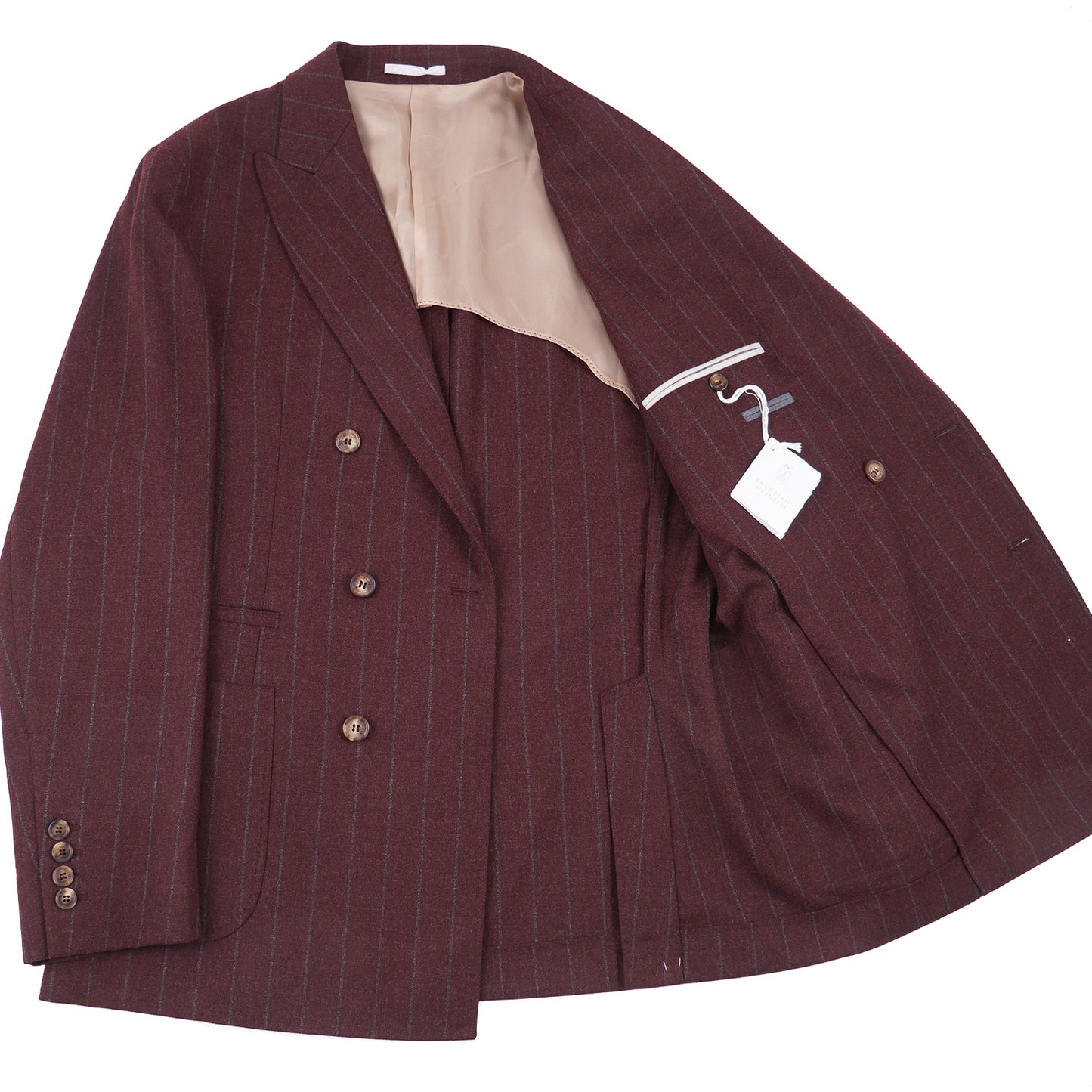 Brunello Cucinelli Burgundy Flannel Sport Coat - Top Shelf Apparel