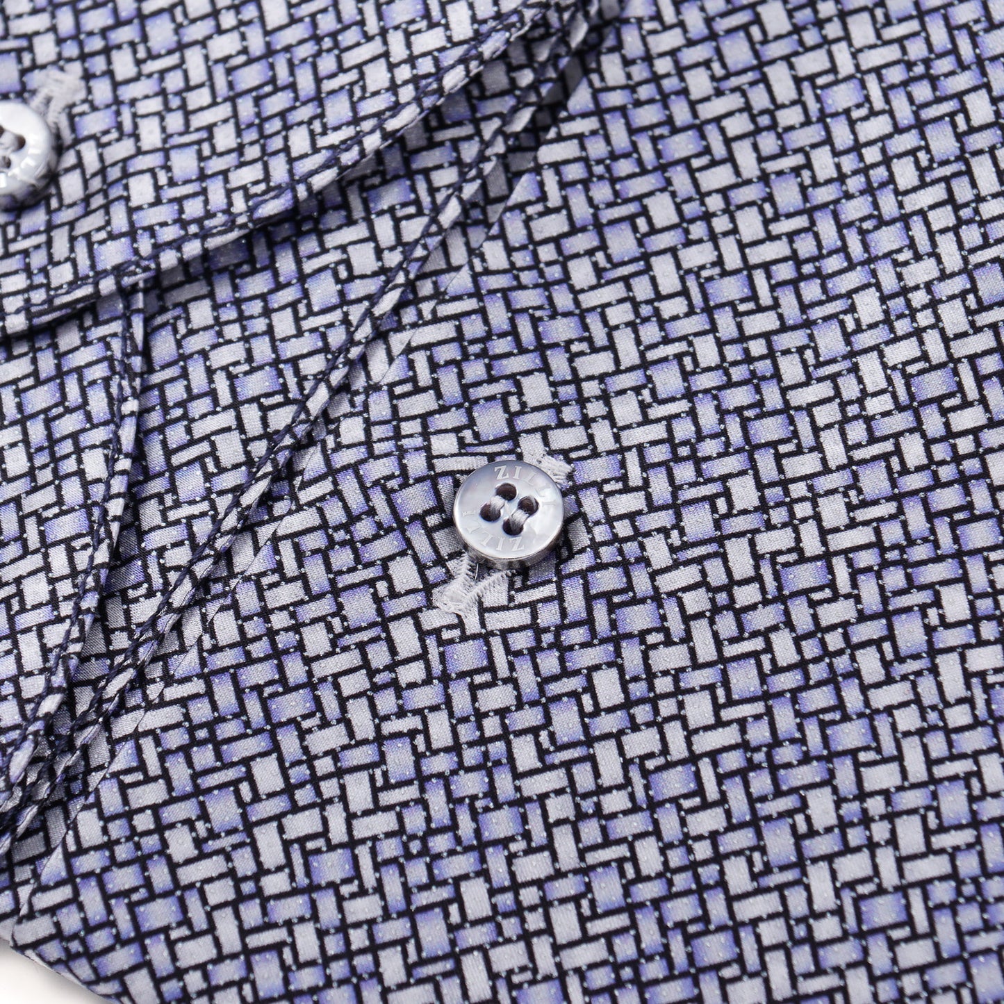 Zilli Silk Shirt in Geometric Print - Top Shelf Apparel
