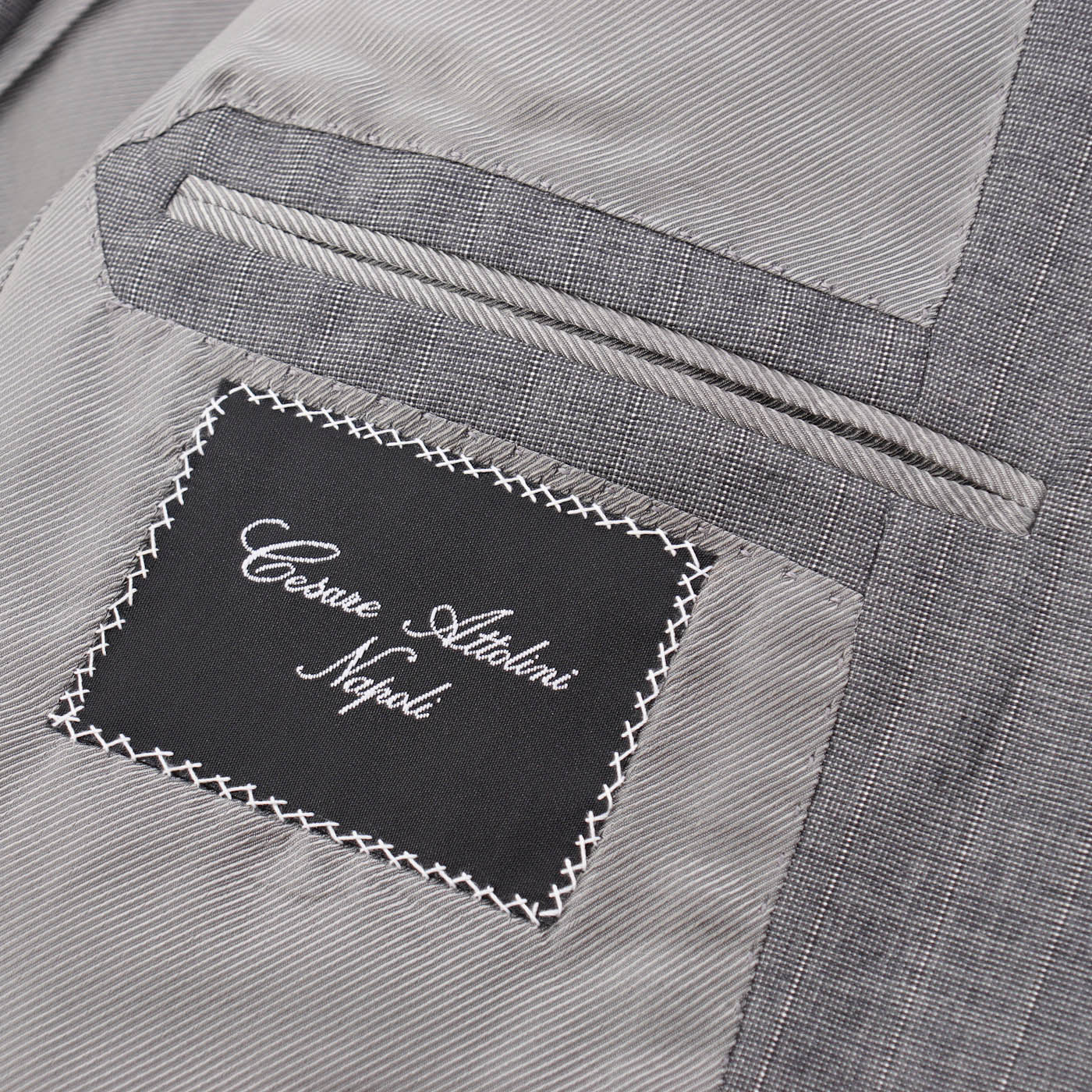 Cesare Attolini Lighter Gray Striped Wool Suit - Top Shelf Apparel