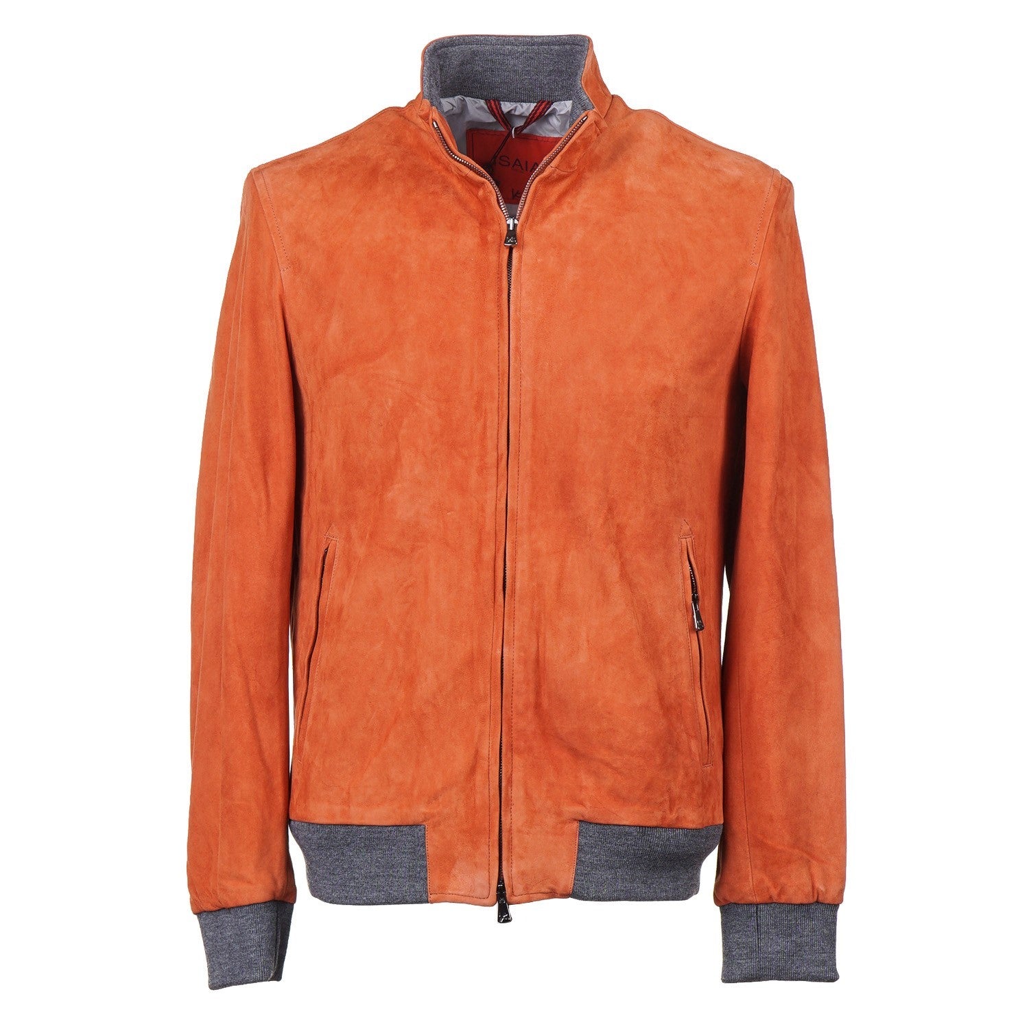 Isaia Suede 'Aqua Leather' Bomber Jacket - Top Shelf Apparel