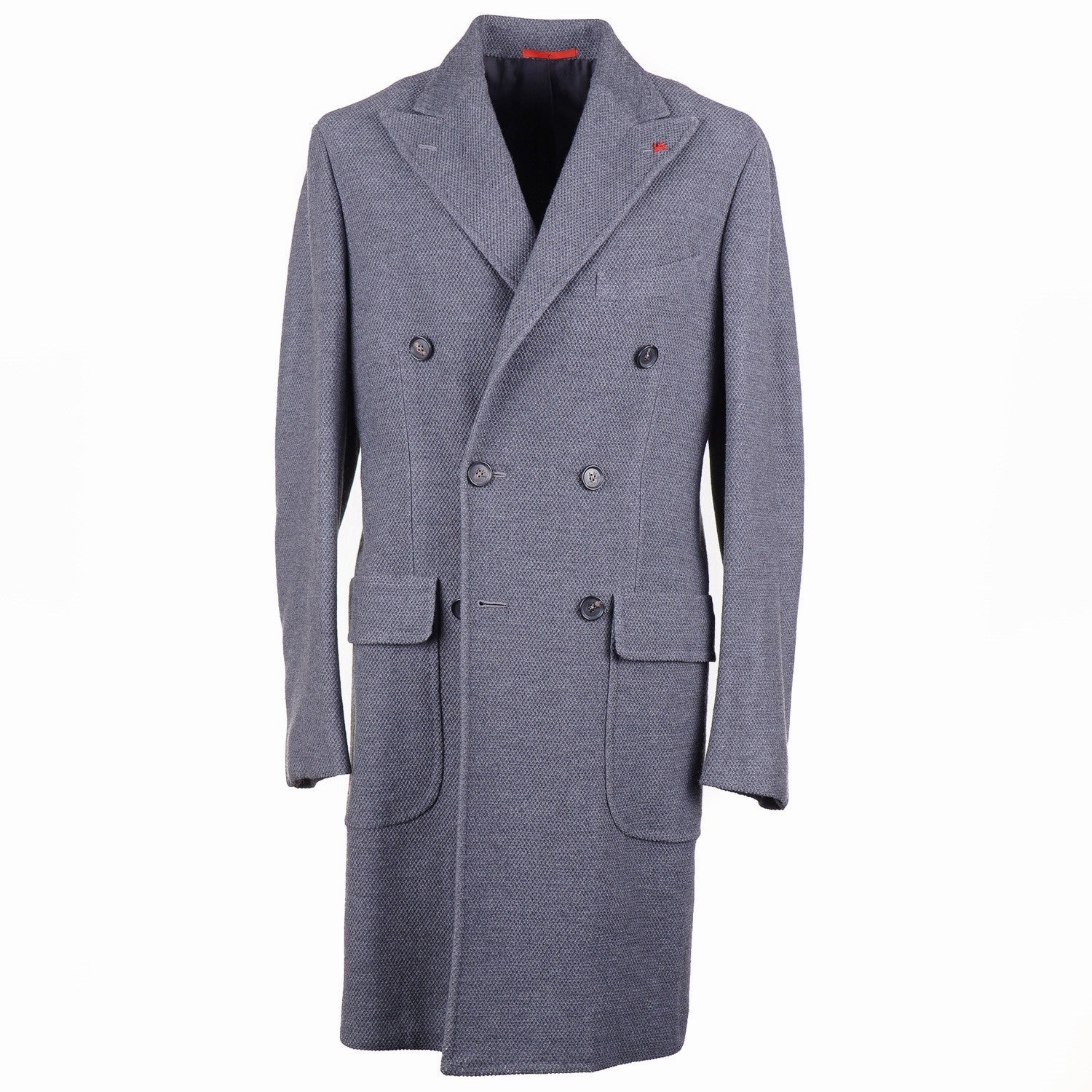 Isaia Patterned Wool Overcoat - Top Shelf Apparel