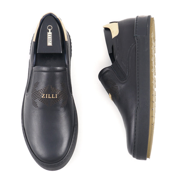 Zilli Calf Leather Slip-On Sneakers – Top Shelf Apparel display picture 1