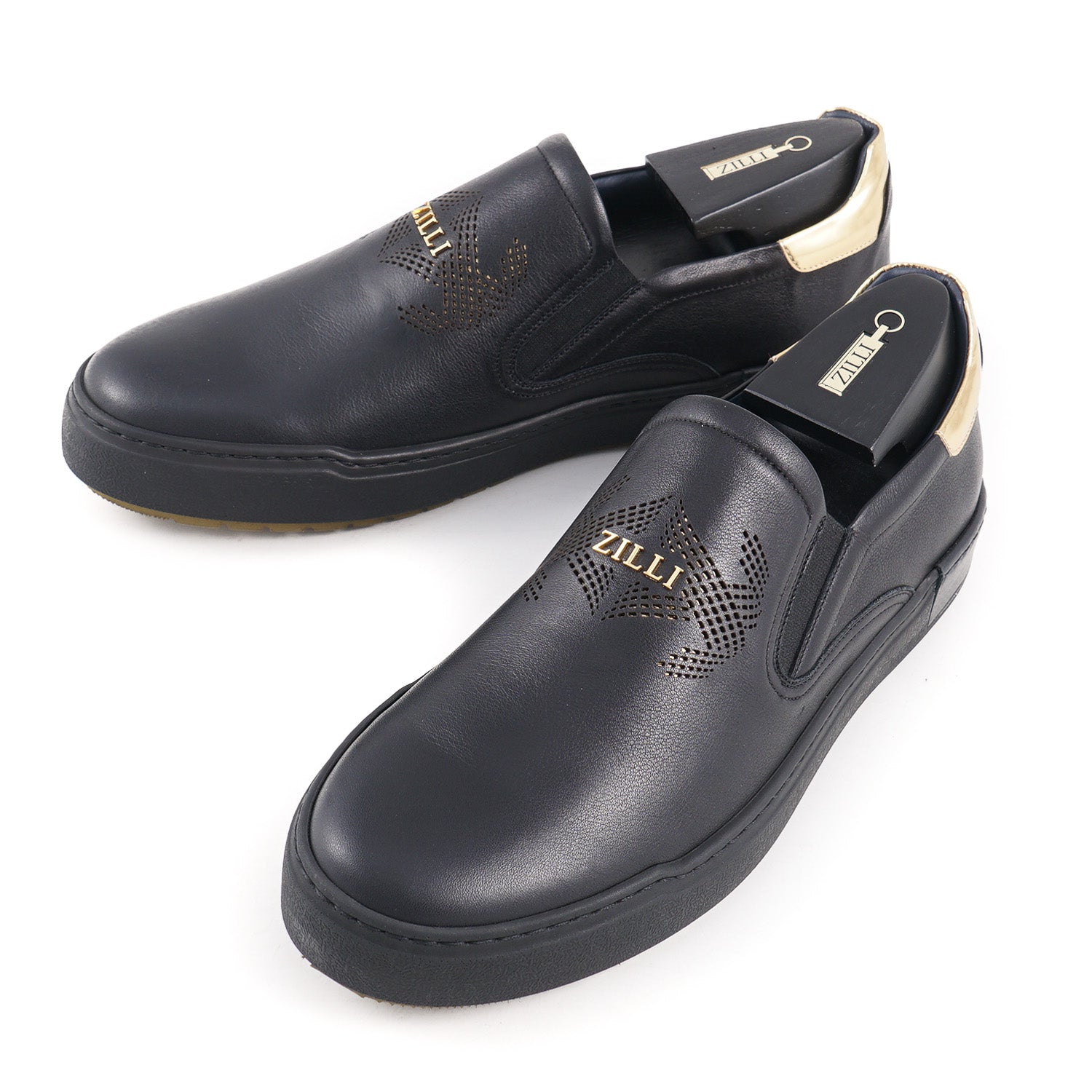 Zilli Calf Leather Slip-On Sneakers - Top Shelf Apparel